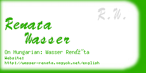 renata wasser business card